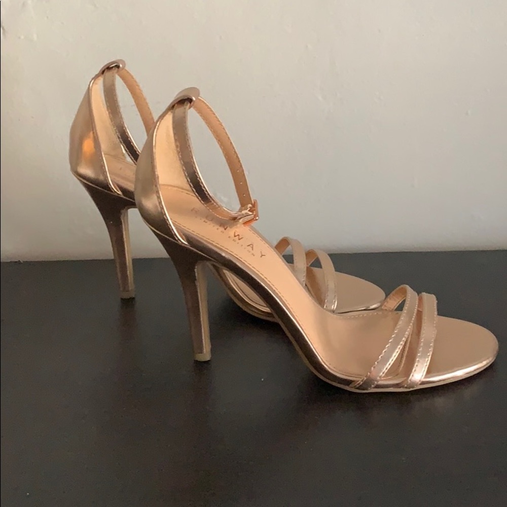 Rose Gold Lauren Conrad Strappy Heels